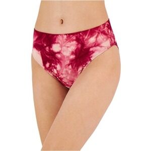 Jenni Women’s Seamless Ribbed Hi-Cut Thong Pink Tie dye Size XL NWT